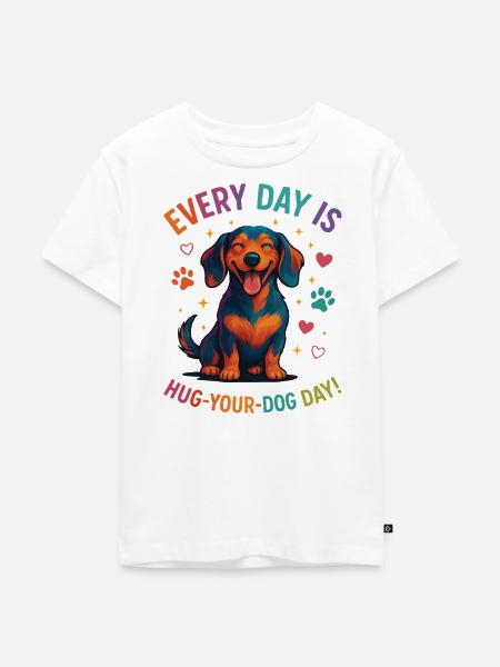 Dackel - Kinder Premium Bio T-Shirt - Weiß