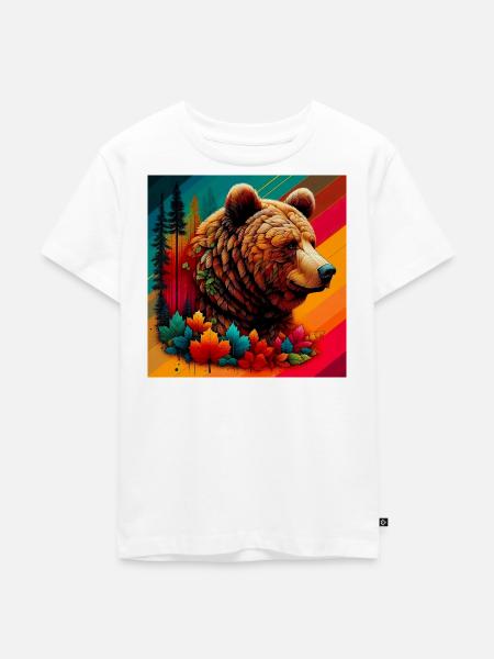 Bär - Kinder Premium Bio T-Shirt - Weiß
