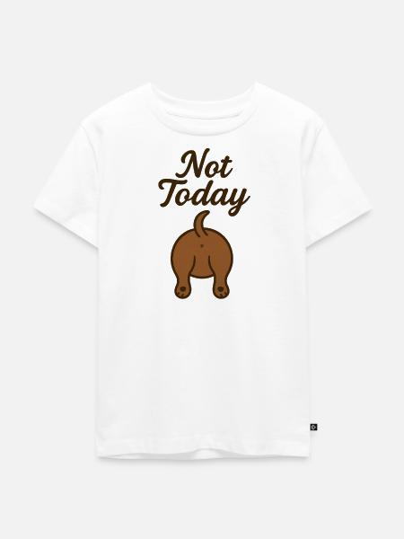 Dackel von hinten - Kinder Premium Bio T-Shirt - Weiß