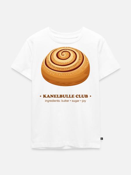 Skate Rolling Zimtschnecke Design - Kinder Premium Bio T-Shirt - Weiß