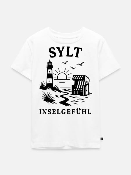 sylt insel gefühl - Kinder Premium Bio T-Shirt - Weiß