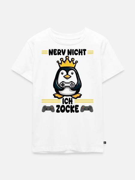 nerv nicht ich zocke - Kinder Premium Bio T-Shirt - Weiß