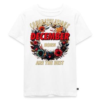 CONGRATULATIONS DECEMBER - Kids Premium Organic T-Shirt - white - Front - Hailey (125cm)