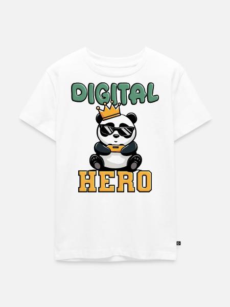Gaming King Hero - Kinder Premium Bio T-Shirt - Weiß