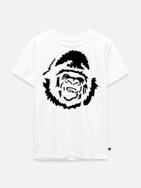 Gorilla - Kinder Premium Bio T-Shirt - Weiß