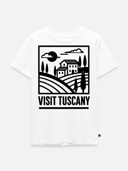 visit tuscany - Kinder Premium Bio T-Shirt - Weiß
