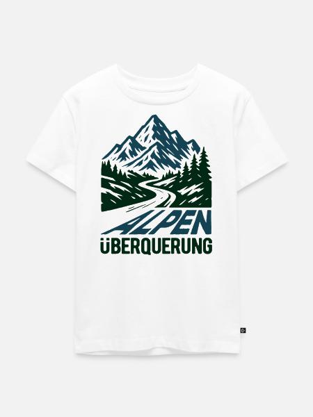 Alpen Überquerung 2026 - Wandern - Kinder Premium Bio T-Shirt - Weiß