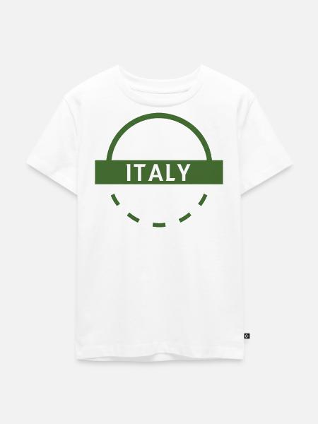 Italiengrünes Emblem - Kinder Premium Bio T-Shirt - Weiß
