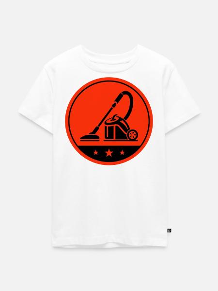 Staubsauger Putzen - Kinder Premium Bio T-Shirt - Weiß
