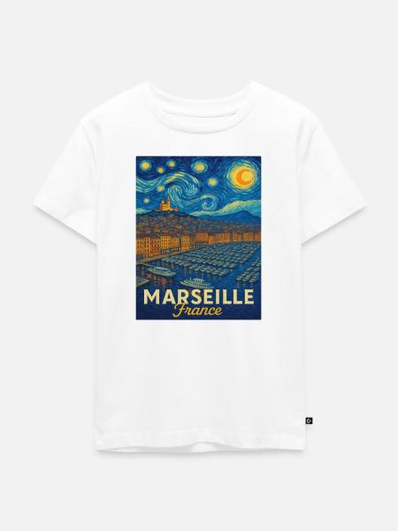 Marseille Frankreich - Kinder Premium Bio T-Shirt - Weiß