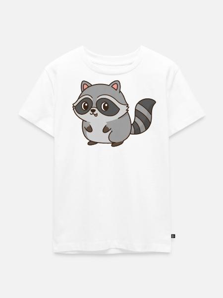 Waschbär - Kinder Premium Bio T-Shirt - Weiß