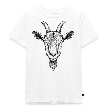 Ziege - Kinder Premium Bio T-Shirt - Weiß - Vorne - Hailey (125cm)