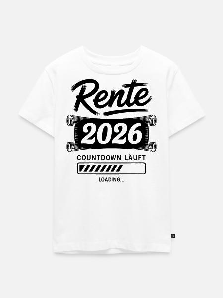 Rente 2026 Countdown - Kinder Premium Bio T-Shirt - Weiß