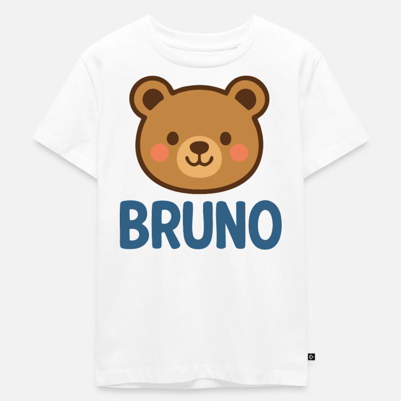 Bruno - Kinder Premium Bio T-Shirt - Weiß
