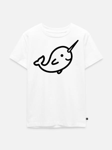 Narwal - Kinder Premium Bio T-Shirt - Weiß