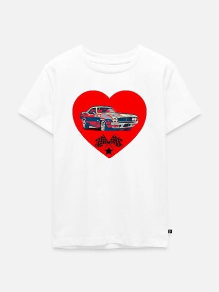 Auto - Kinder Premium Bio T-Shirt - Weiß