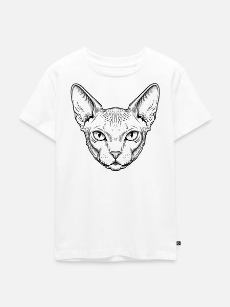 Sphynx Katze - Kinder Premium Bio T-Shirt - Weiß
