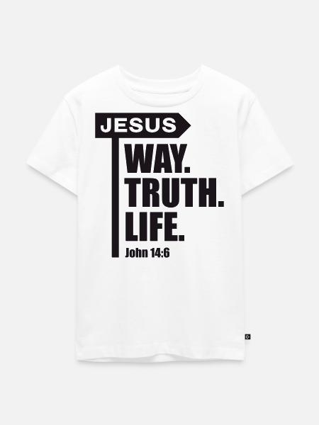 Jesus_Way-Truth_Life - Kinder Premium Bio T-Shirt - Weiß