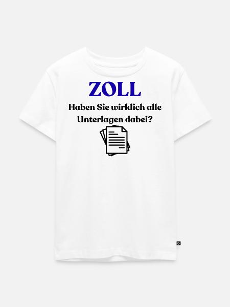 Zoll - Kinder Premium Bio T-Shirt - Weiß