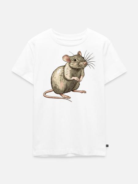 Ratten Ratte - Kinder Premium Bio T-Shirt - Weiß