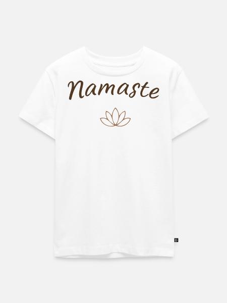 Namaste-Lotus-Bilanz - Kinder Premium Bio T-Shirt - Weiß