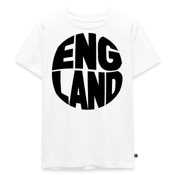 England Typography - Kids Premium Organic T-Shirt - white - Front - Hailey (125cm)
