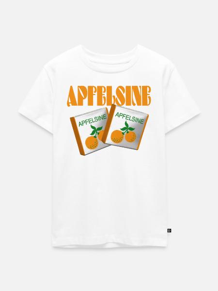Halloren Frukas Apfelsine - Kinder Premium Bio T-Shirt - Weiß