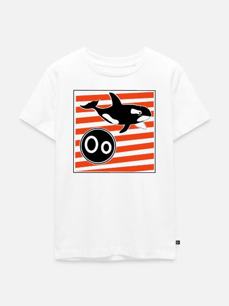 O wie Orca - Kinder Premium Bio T-Shirt - Weiß