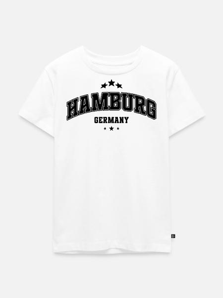 Hamburg Arch Schriftzug - Kinder Premium Bio T-Shirt - Weiß