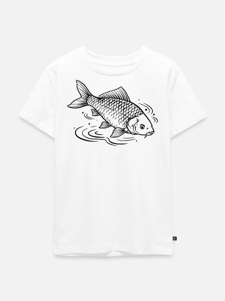 Karpfen - Kinder Premium Bio T-Shirt - Weiß