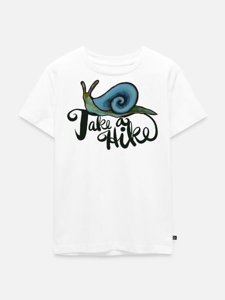 Take a Hike Snail Adventure - Kinder Premium Bio T-Shirt - Weiß