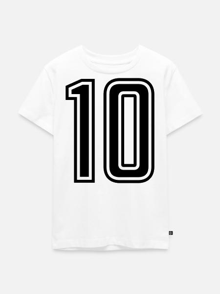 10 - Kinder Premium Bio T-Shirt - Weiß