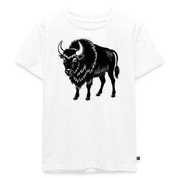 Buffalo - Kinder Premium Bio T-Shirt - Weiß - Vorne - Hailey (125cm)