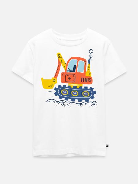 Bagger, Baumaschinen - Kinder Premium Bio T-Shirt - Weiß