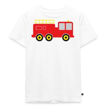 Camion de pompiers - T-shirt Premium bio Enfant - blanc - Devant - Hailey (125cm)