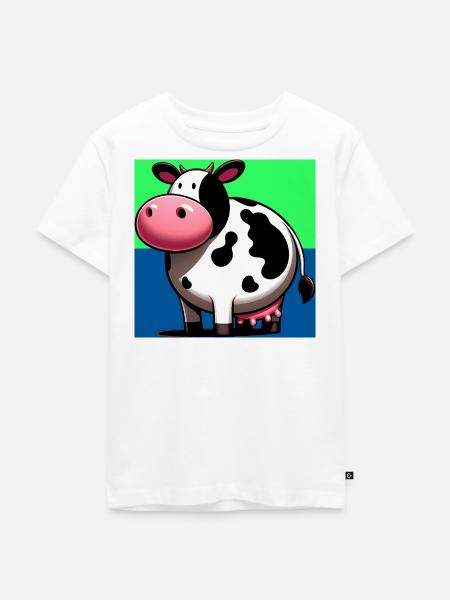 Kuh - Kinder Premium Bio T-Shirt - Weiß
