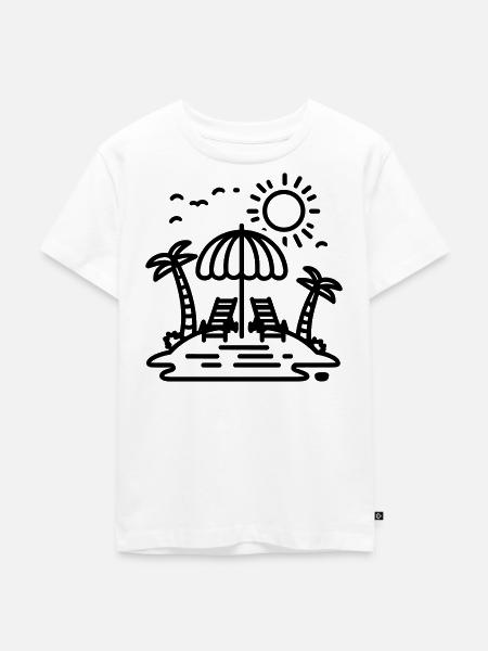 Strand - Kinder Premium Bio T-Shirt - Weiß