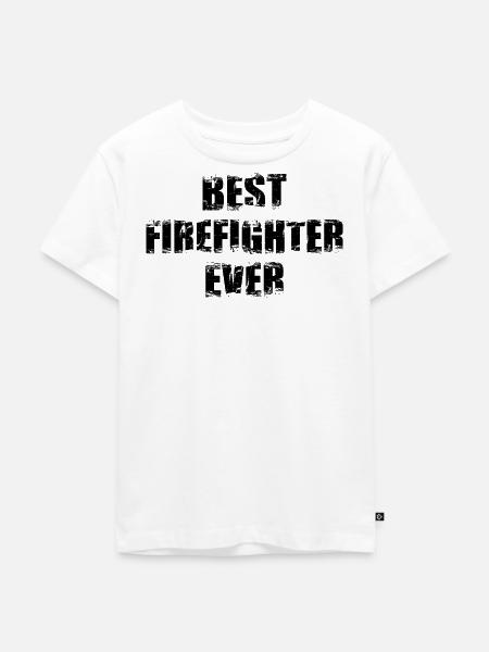 Feuerwehrmann Zitat - Kinder Premium Bio T-Shirt - Weiß