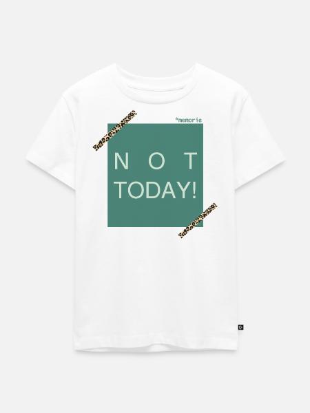 NOT TODAY! Leoparden Akzent - Kinder Premium Bio T-Shirt - Weiß