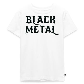 Black Metal logo design - Kids Premium Organic T-Shirt - white - Front - Hailey (125cm)