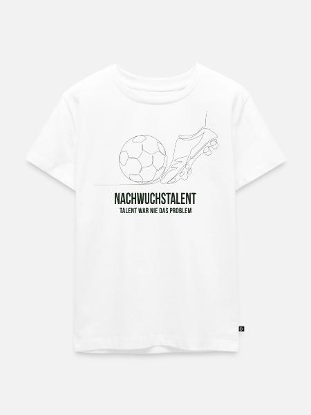 Nachwuchstalent Fußball Spruch Shirt - Kinder Premium Bio T-Shirt - Weiß