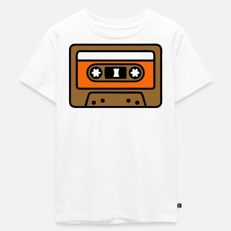 Retro Kassette Mixtape 90er Icon - Kinder Premium Bio T-Shirt - Weiß