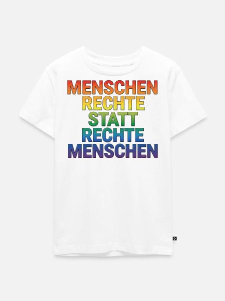 Menschenrechte Spruch für Aktivisten & Demos - Kinder Premium Bio T-Shirt - Weiß