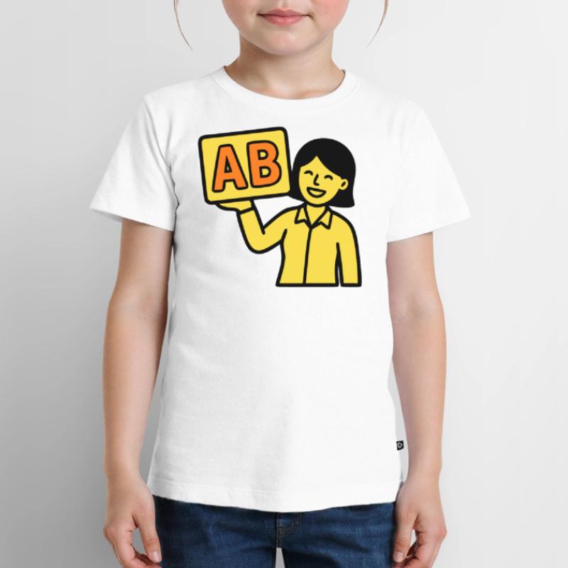 Teacher Elementary School ABC Vector Kids Premium Organic T-Shirt