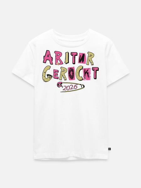 Abitur gerockt - Kinder Premium Bio T-Shirt - Weiß