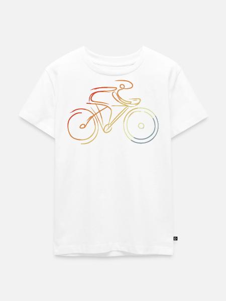 Rennradsport - Kinder Premium Bio T-Shirt - Weiß