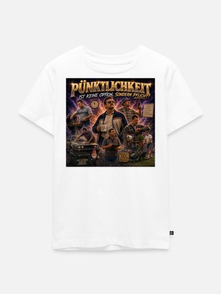 Pünktlichkeit - Kinder Premium Bio T-Shirt - Weiß