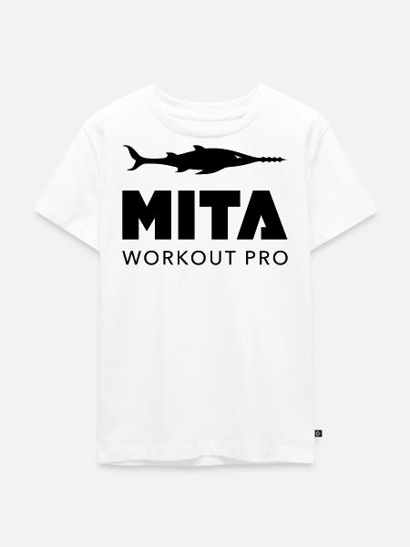 Mita_Workout_pro_Logo - Kinder Premium Bio T-Shirt - Weiß