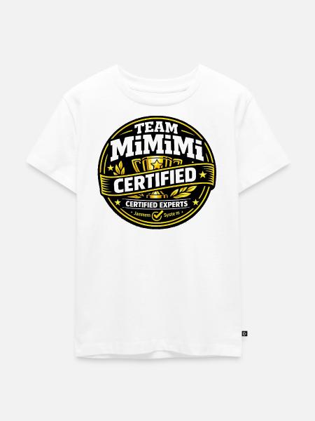TEAM MiMiMi – Senior zertifizierte Experten - Kinder Premium Bio T-Shirt - Weiß
