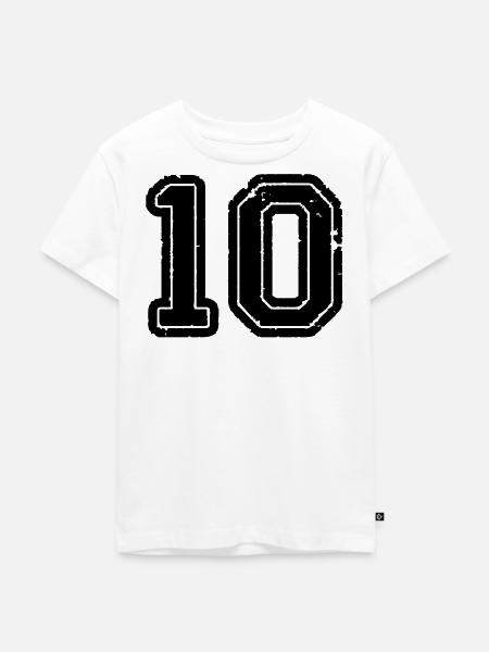 10 - Kinder Premium Bio T-Shirt - Weiß